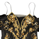 NWT MOSCHINO COUTURE Black Sequin Embroidered Top