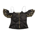 NWT MOSCHINO COUTURE Black Sequin Embroidered Top