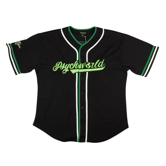 Psychworld Baseball Shirt - Black/Green