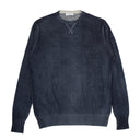 President'S Crewneck G.16 Wool Cashmere Hand Print - Navy