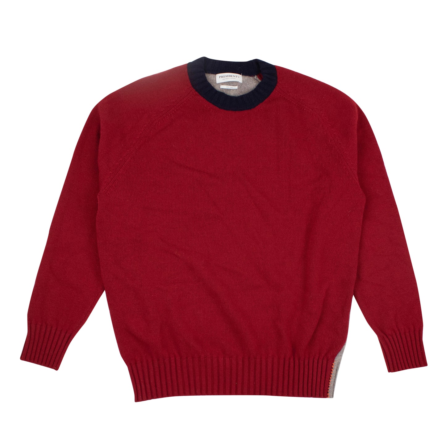 President'S Crew Multicolor Wool - Red