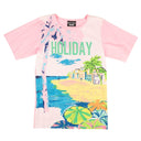BOUTIQUE MOSCHINO PINK HOLIDAY STRAIGHT MINI DRESS
