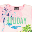 BOUTIQUE MOSCHINO PINK HOLIDAY STRAIGHT MINI DRESS