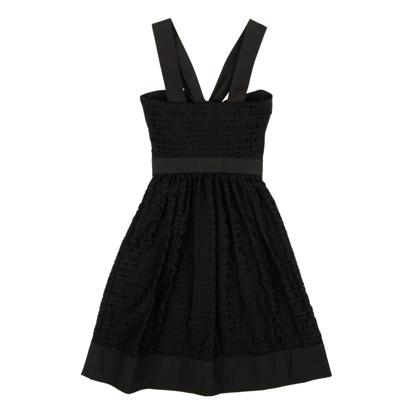 NWT BOUTIQUE MOSCHINO Black Sweetheart Lace V-Strap Dress