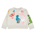MOSCHINO COUTURE GREY WOMEN PRINTED CREWNECK SWEATSHIRT