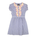 NWT BOUTIQUE MOSCHINO Blue & White Lemon Puff Sleeve Dress