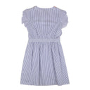 NWT BOUTIQUE MOSCHINO Blue & White Lemon Puff Sleeve Dress