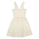 NWT BOUTIQUE MOSCHINO White Sweetheart Lace V-Strap Dress