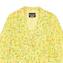 NWT BOUTIQUE MOSCHINO Yellow Lemon Print Silk Blazer Jacket