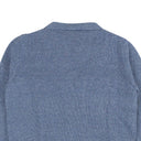 Blue Denim Eyelet Ruffle V-Neck Cardigan