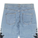 MOSCHINO COUTURE BLUE BLACK LACE FLAME DETAIL JEANS