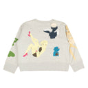 MOSCHINO COUTURE GREY WOMEN PRINTED CREWNECK SWEATSHIRT