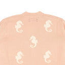 Pink Seahorse Jacquard Cardigan Sweater