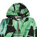 Green Banana Leaves Hooded Parka Jacket