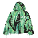 Green Banana Leaves Hooded Parka Jacket