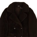 Brown Shearling Fur Pea Coat