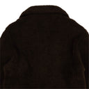 Brown Shearling Fur Pea Coat
