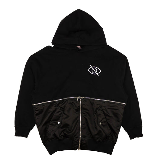 Black Sensitive Content Hybrid Hoodie