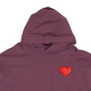Purple And Denim Horizontal Zipper Hoodie