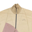 A Plan Application Men's Brown Rubber Half Zip Shirt - Beige/Purple