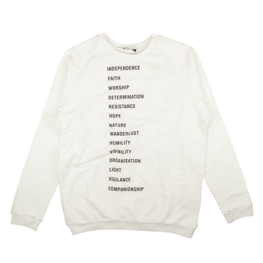 Raf Simmons Sweater With Wording Patches L