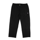 Black Straight Hem Logo Patch Pants