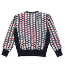 Champion All Over Logo Crewneck - Navy/Red/White