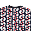 Champion All Over Logo Crewneck - Navy/Red/White