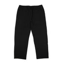 Black Straight Hem Logo Patch Pants