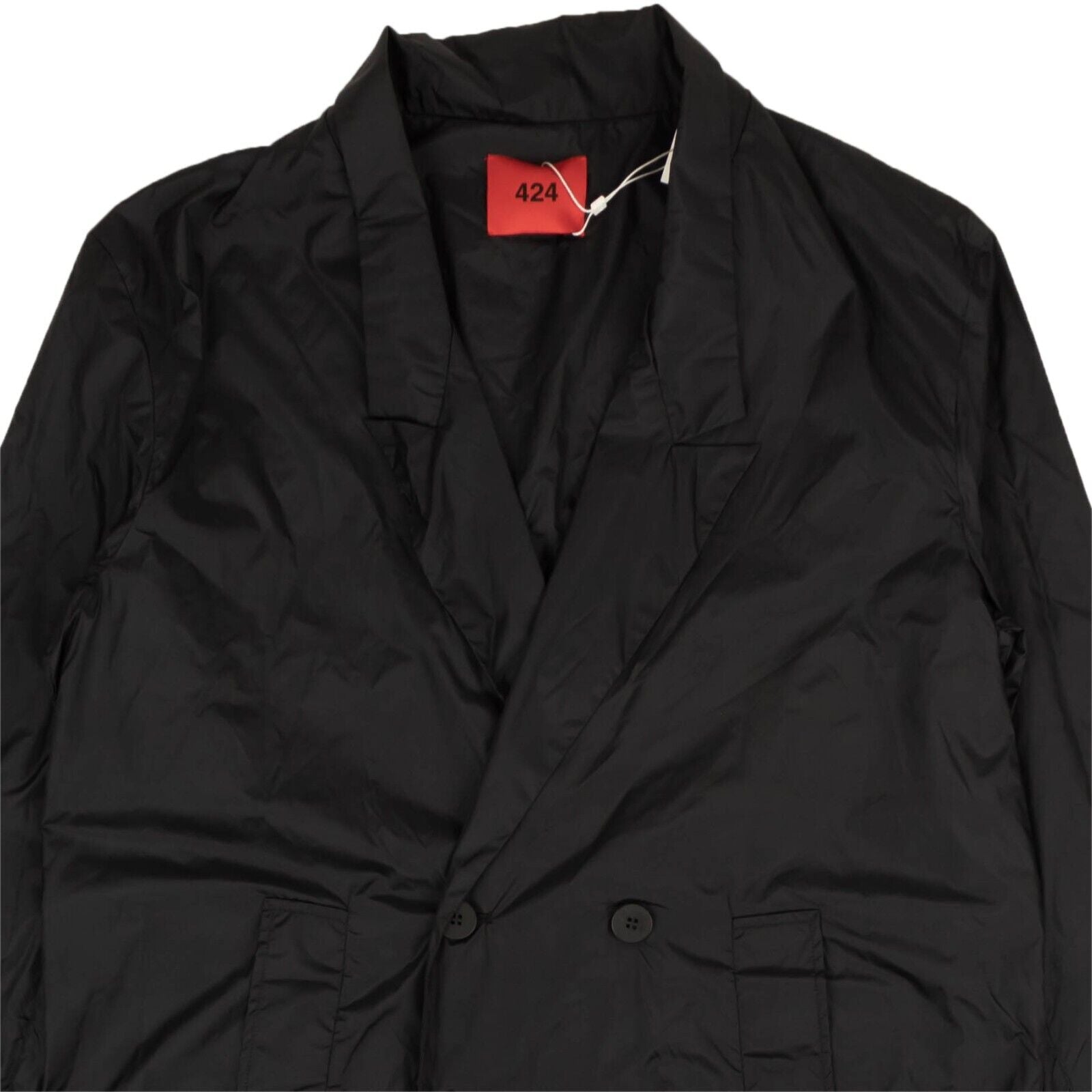 424 On Fairfax Nylon Double-Breasted Jacket - Black