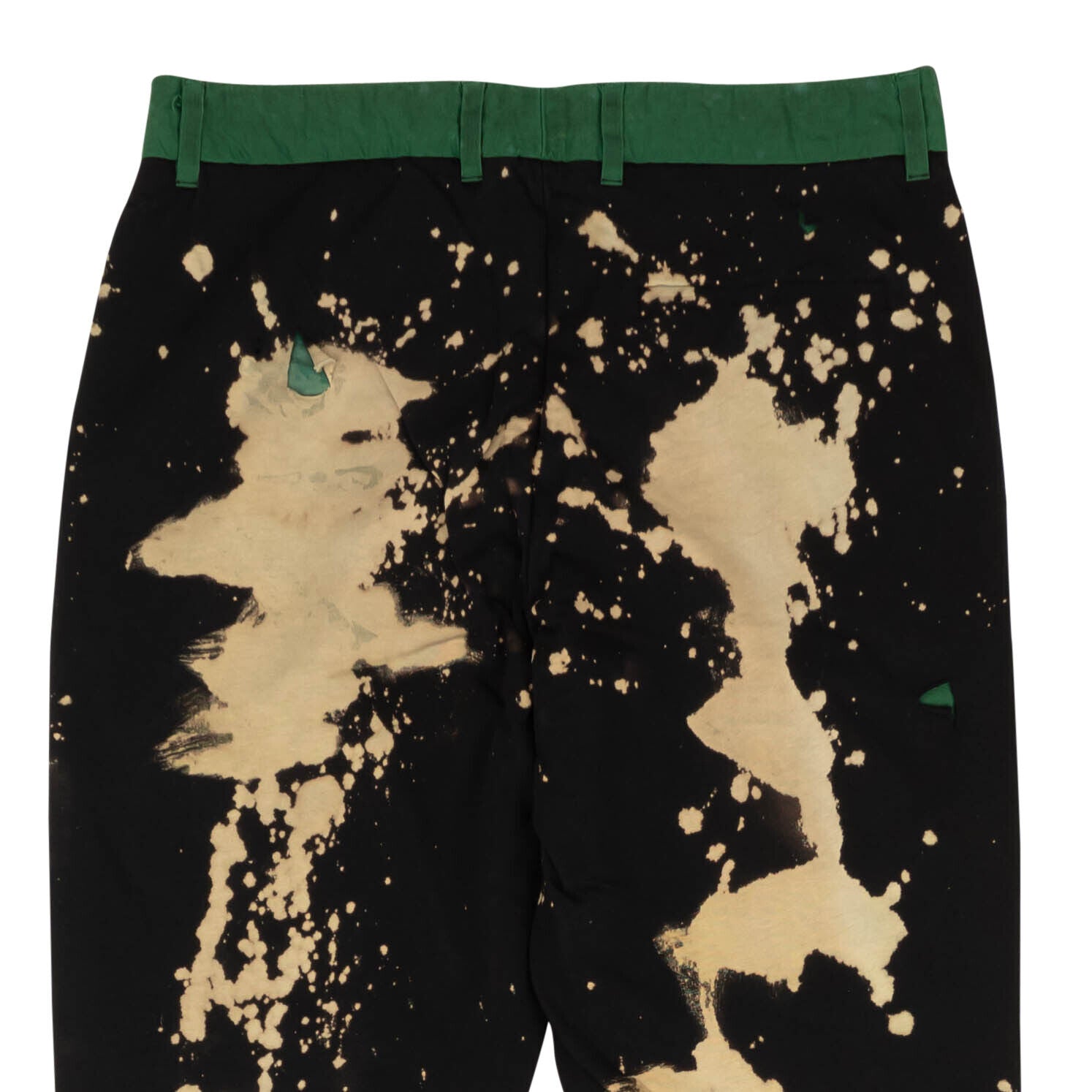 424 On Fairfax Distressed Bleached Pants - Green/Black/Brown