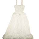 White Embroidered Arrow Dress
