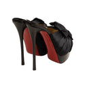 Black Monaquissima Slide Bow Heels