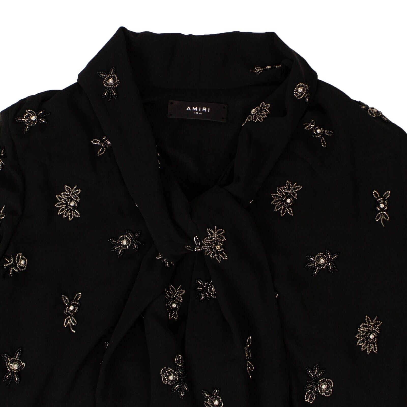 Amiri Micro Beaded Scarf Shirt - Black
