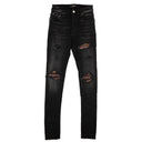 Black Distressed MX1 Bandana Skinny Jeans