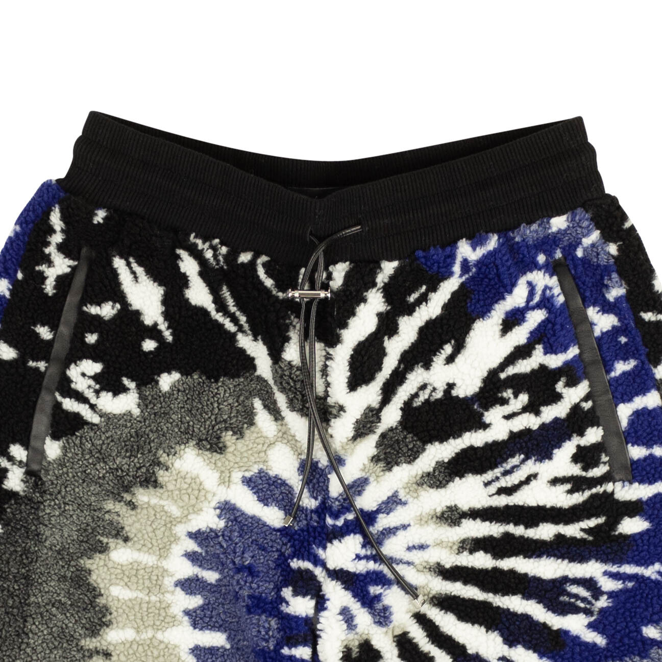 Amiri Tie Dye Polar Fleece Shorts - Blue/Black