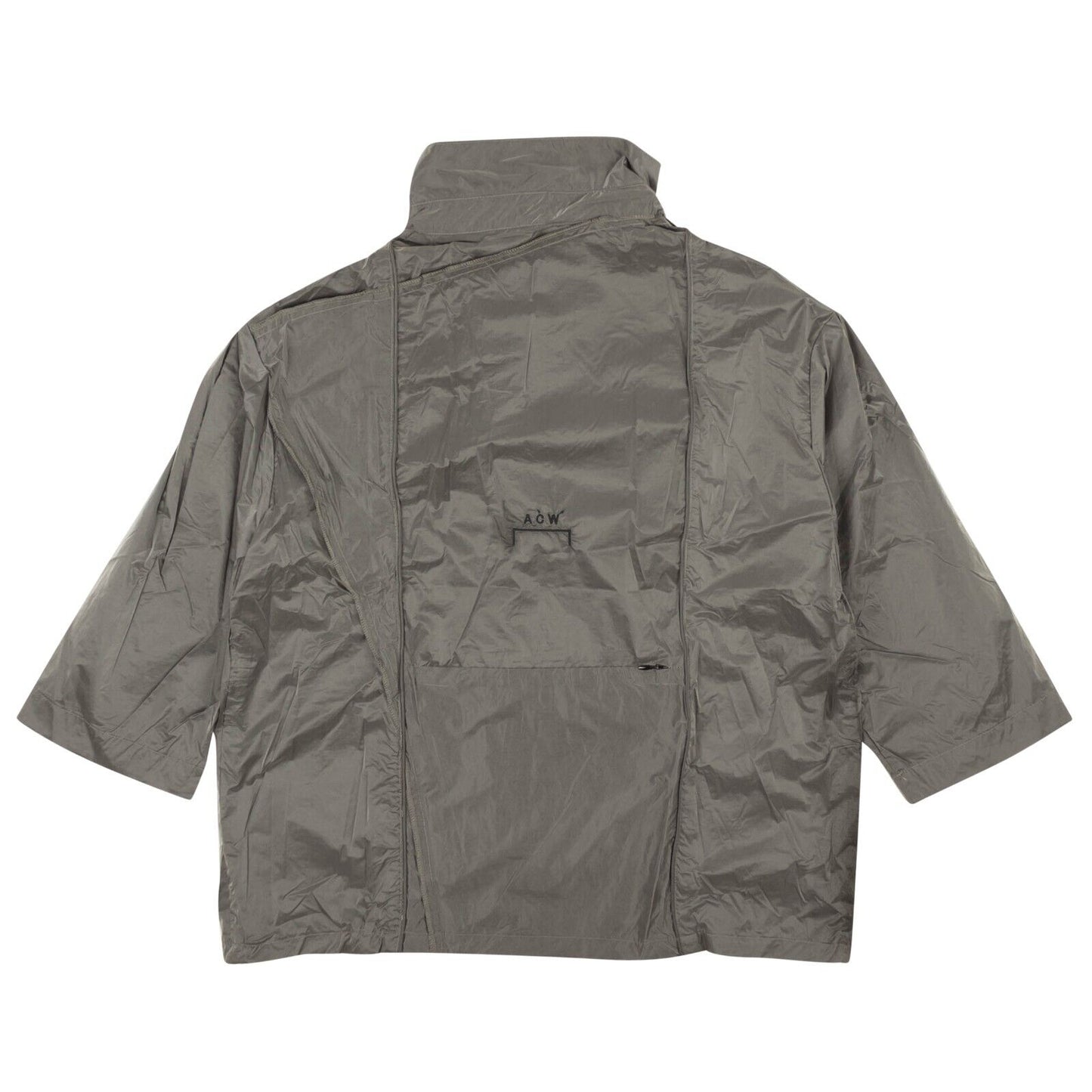 A.C.W Splattered Zip Up Shirt - Grey