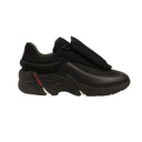 Black Antei Knit Leather Sneakers