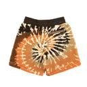 Amiri Tie-Dye Polar Fleece Shorts - Orange/Brown
