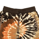 Amiri Tie-Dye Polar Fleece Shorts - Orange/Brown