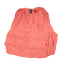 Pink V-Neck Ruched Loose Sleeveless Top