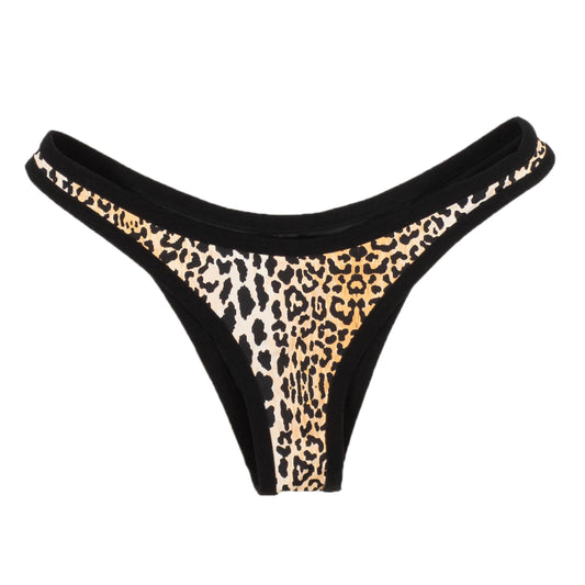 Reine Olga Leopard Wilson Bikini Bottoms - Black/Orange