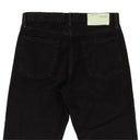 Black Floral Diag Frayed Jeans