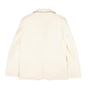 White Piped Wool Blend Tennis Jacket