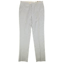 Davide Cenci Striped Flat Front Pants - White/Blue