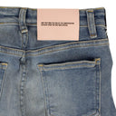 Lost Daze Indigo Skeleton Moon Crop Flared Jeans - Blue