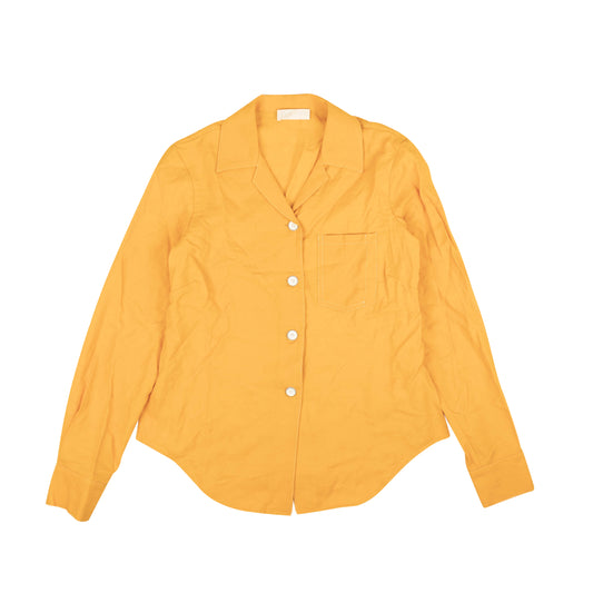 Lorod Marigold Long Sleeve Bowling Shirt - Yellow