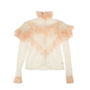 Rodarte Pink & White Floral Tulle Blouse - Pink/White