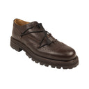 Dark Brown Leather Code Tip Shoes