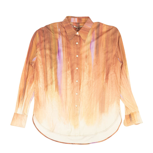 Samuel Gui Yang Brush Oversize Point Shirt - Orange/Multi